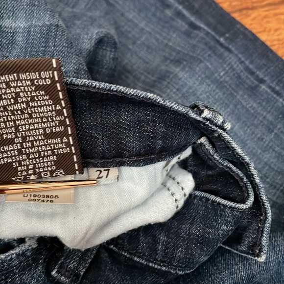 Seven 7 for all mankind straight leg medium wash size 27 jeans denim u190380s - Picture 6 of 9